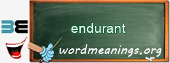 WordMeaning blackboard for endurant